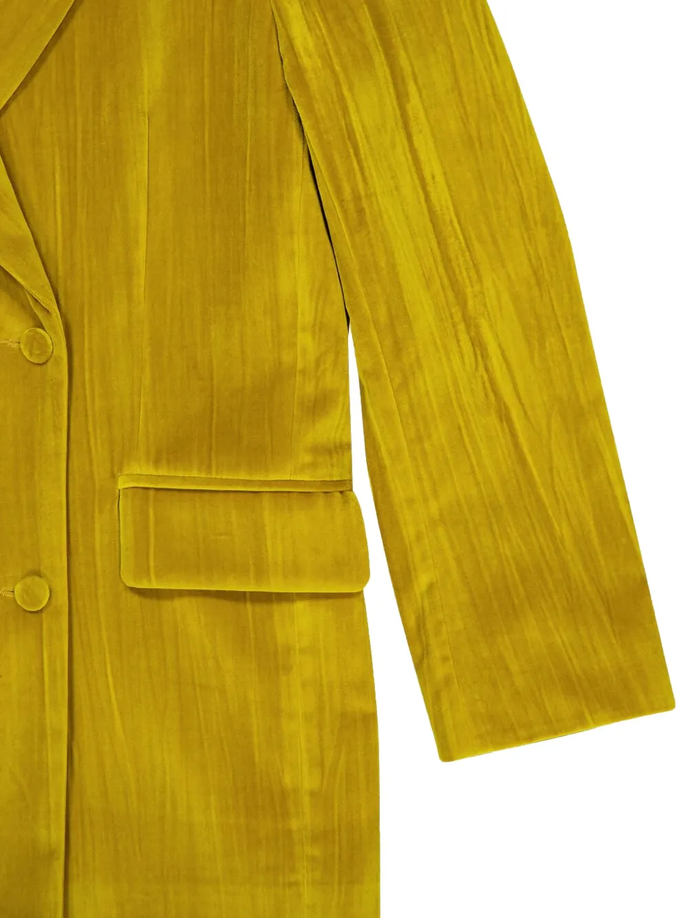 PAULA Fluwelen plissé blazer Geel