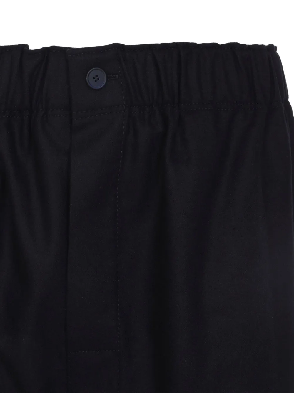 Carven Broek met elastische taille en wijde pijpen Zwart