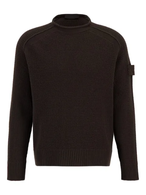 Stone Island pull en maille gaufrée à col rond