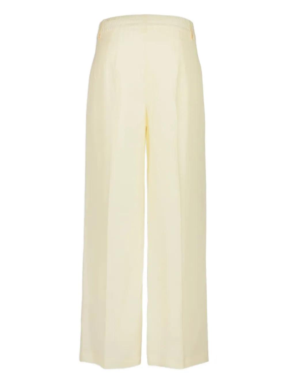 PAULA Zijden broek met twill vlakken - Wit