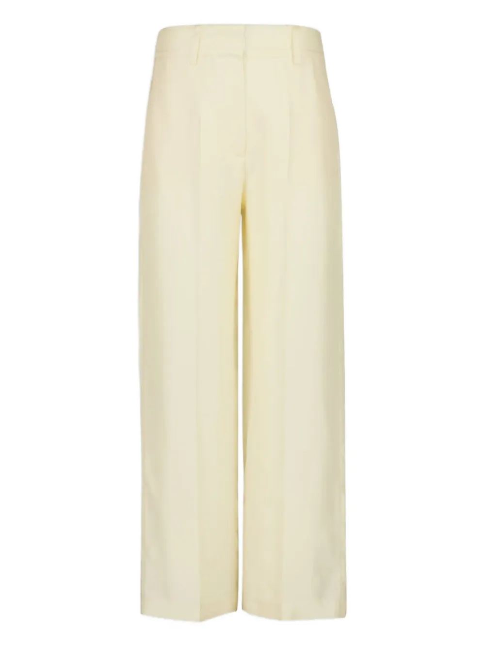 PAULA twill-panelled silk trousers | White | Image 1