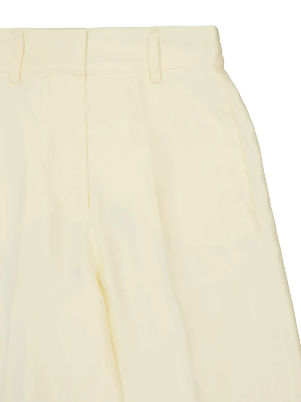 PAULA Zijden broek met twill vlakken Wit