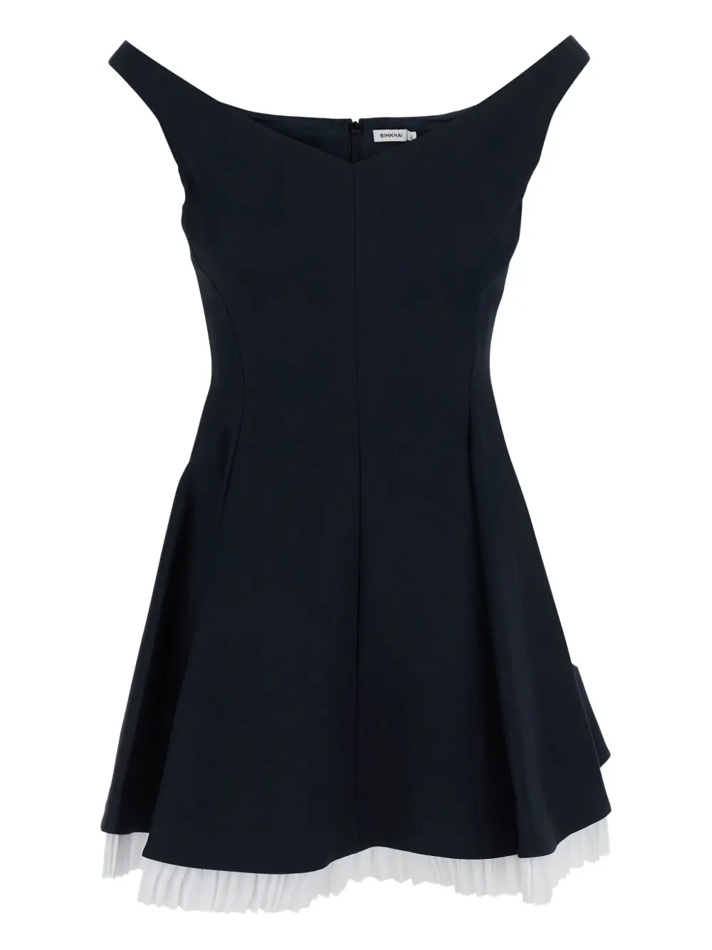 Simkhai Dorothie off-shoulder pleated mini dress | Black | Image 1