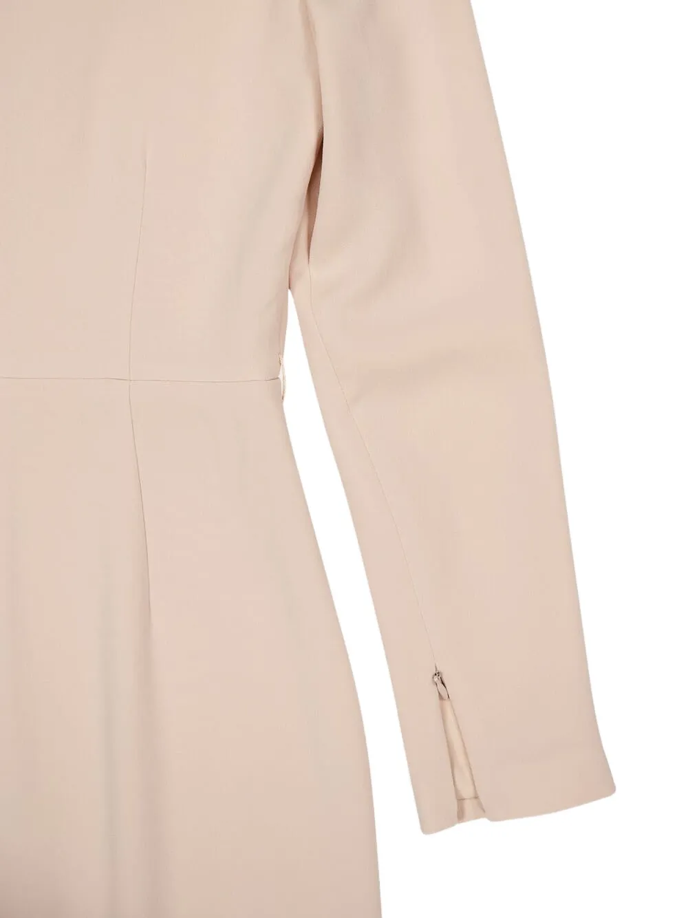 Roland Mouret Pearl-embellished Draped Dress In Neutral
