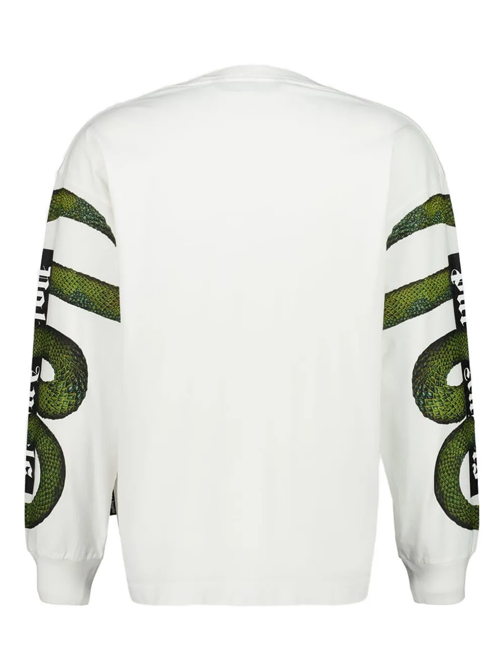 Palm Angels Snake Box T-shirt met logo en lange mouwen - Wit
