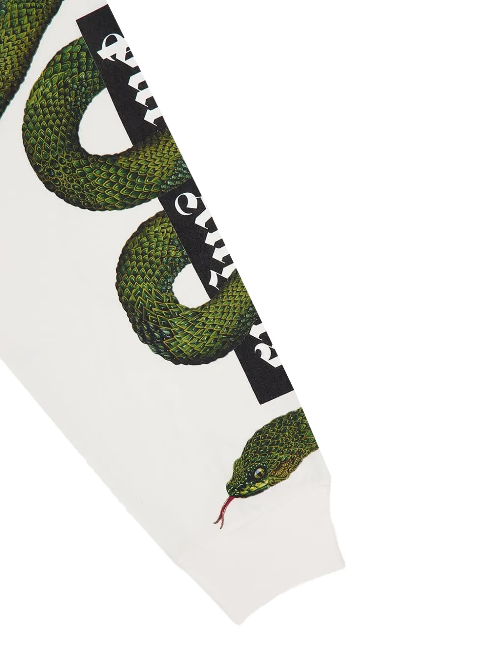 Palm Angels Snake Box T-shirt met logo en lange mouwen Wit