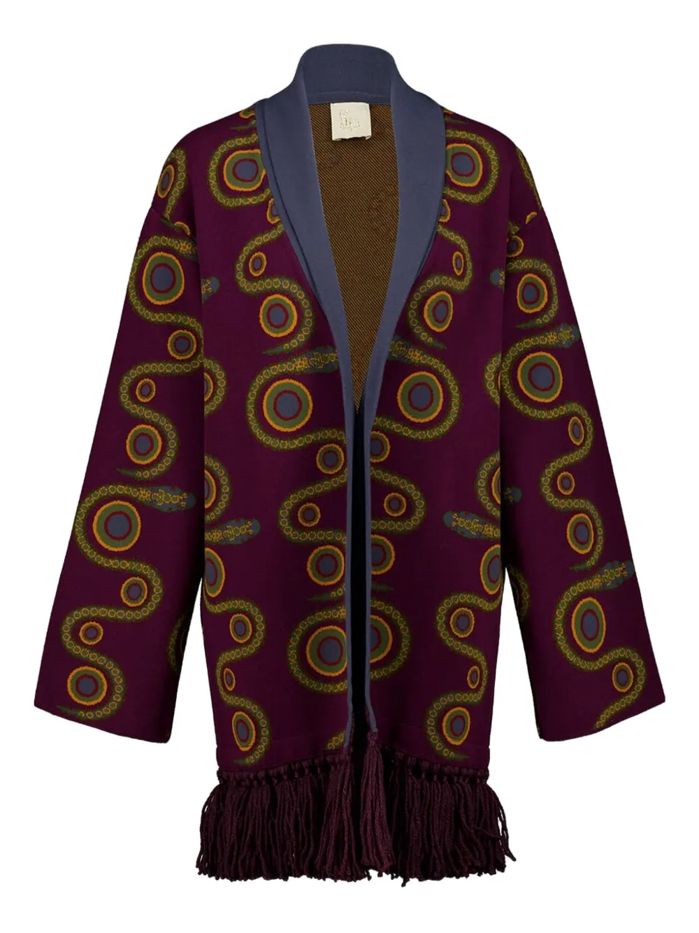 PAULA Cardigan mit Fransen - Violett