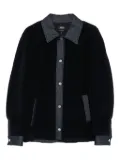 A.P.C. Will fleece denim-panel jacket - Blue