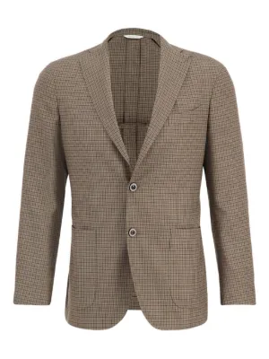 Corneliani チェック シングルジャケット | ニュートラル | FARFETCH JP