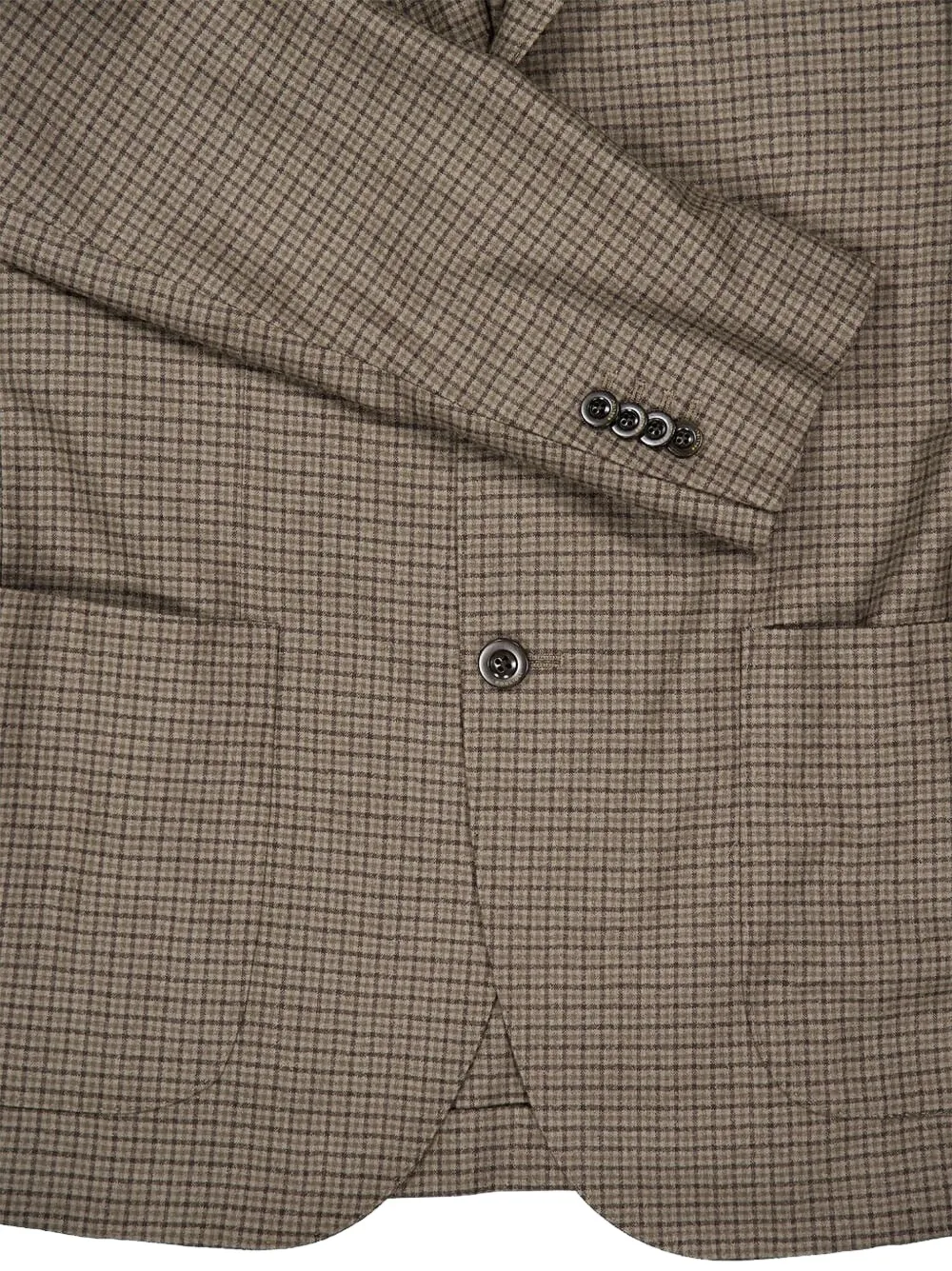 Boglioli Single-breasted Checked Blazer In Brown
