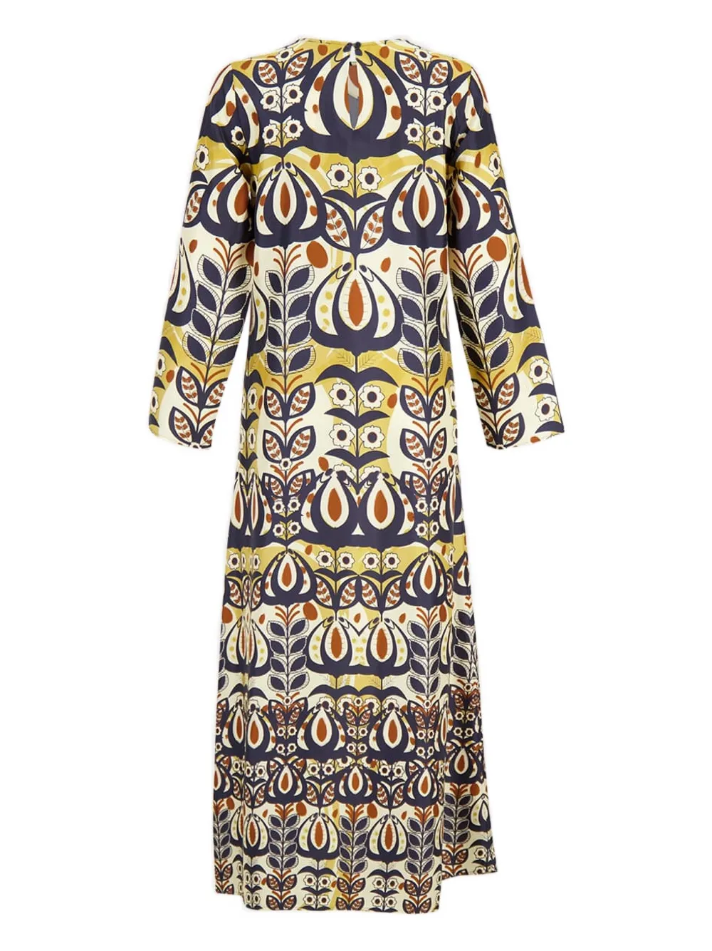 PAULA Maxi-jurk met print Beige