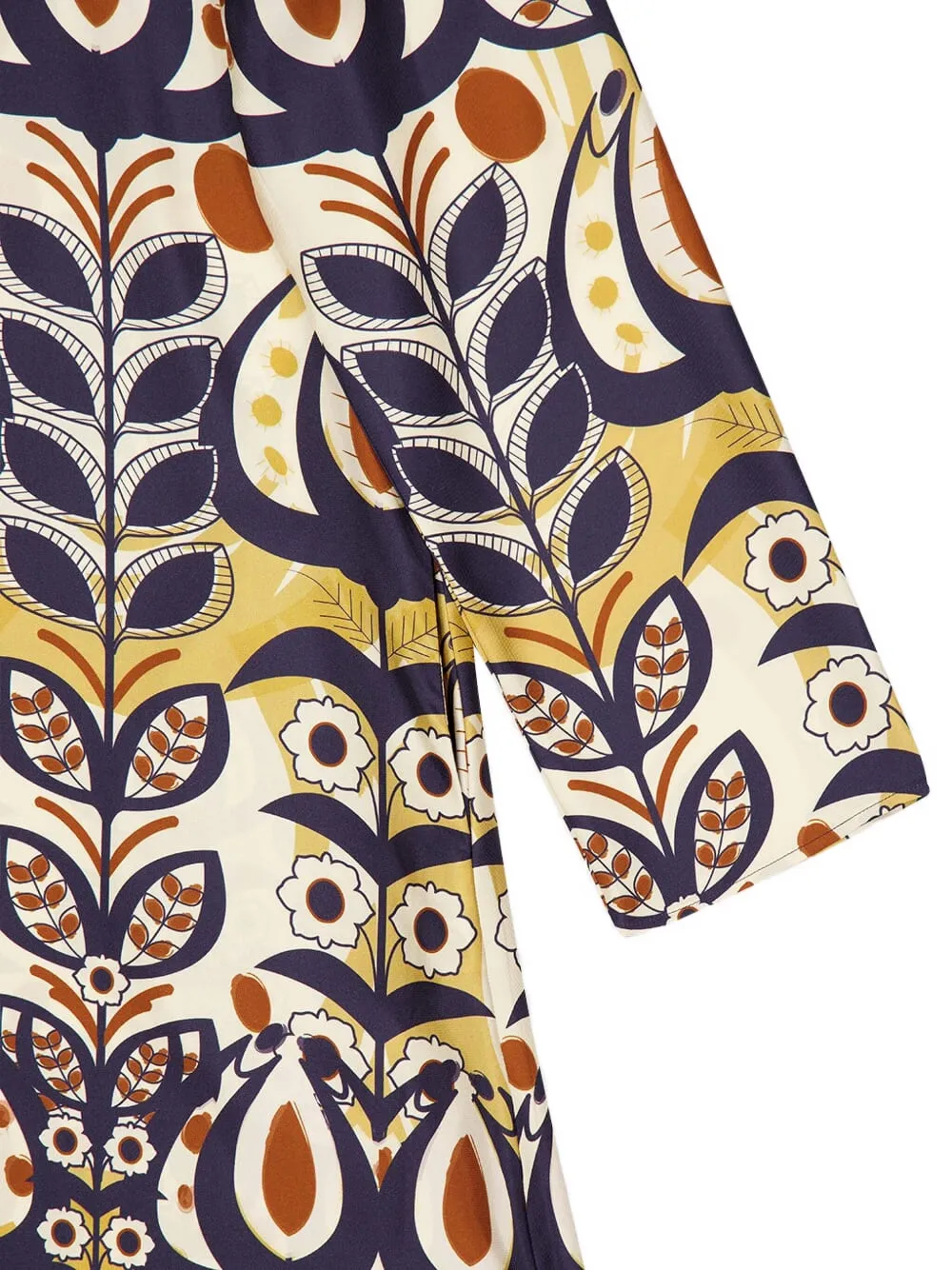 PAULA Maxi-jurk met print Beige