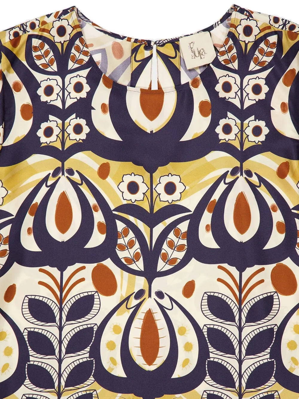 PAULA Maxi-jurk met print Beige