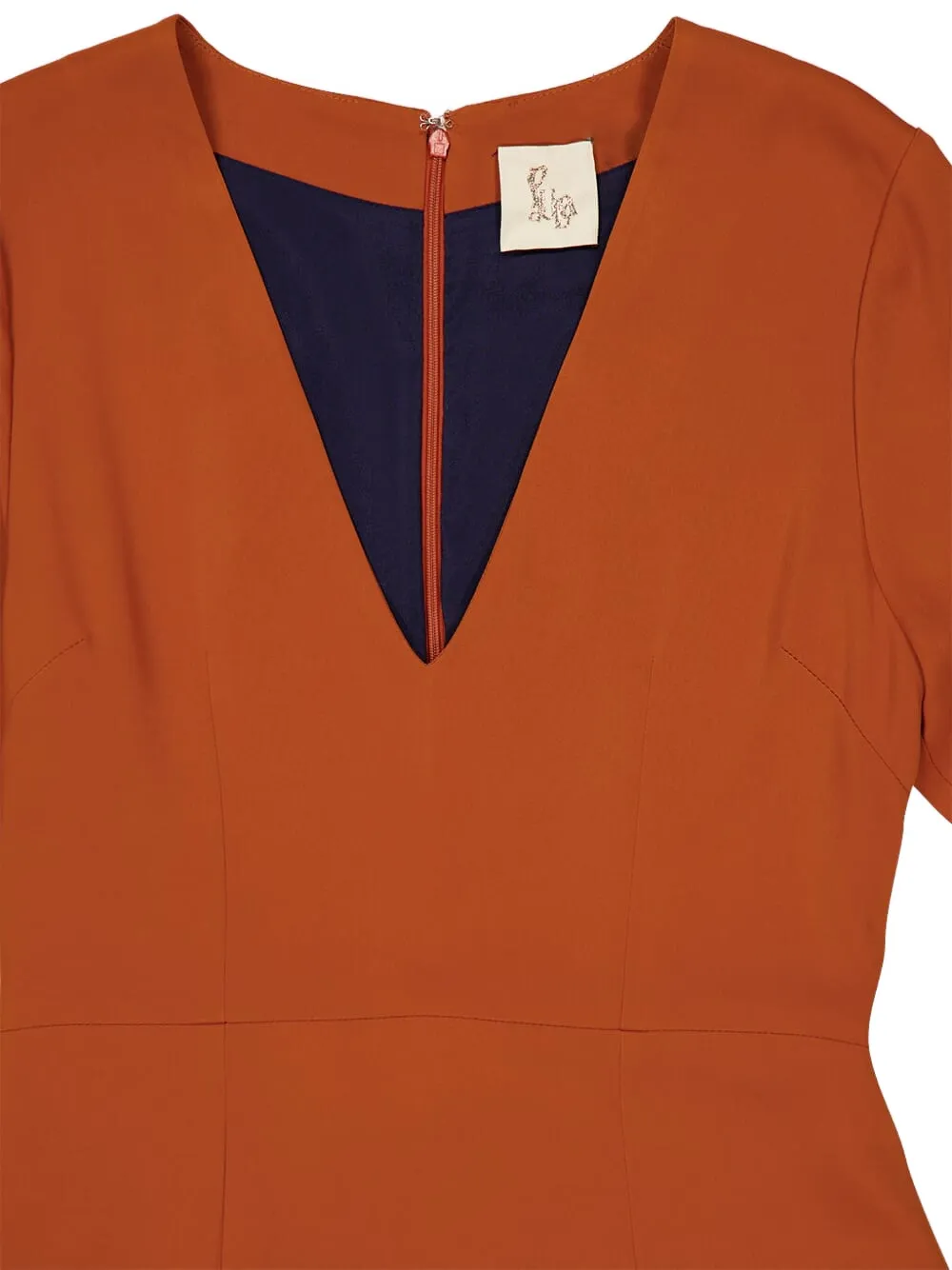 PAULA Maxi-jurk met verenband Oranje