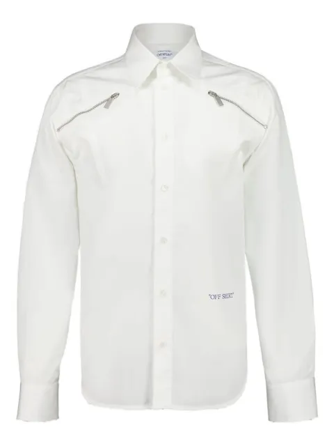 Off-White side-zip long-sleeve shirt