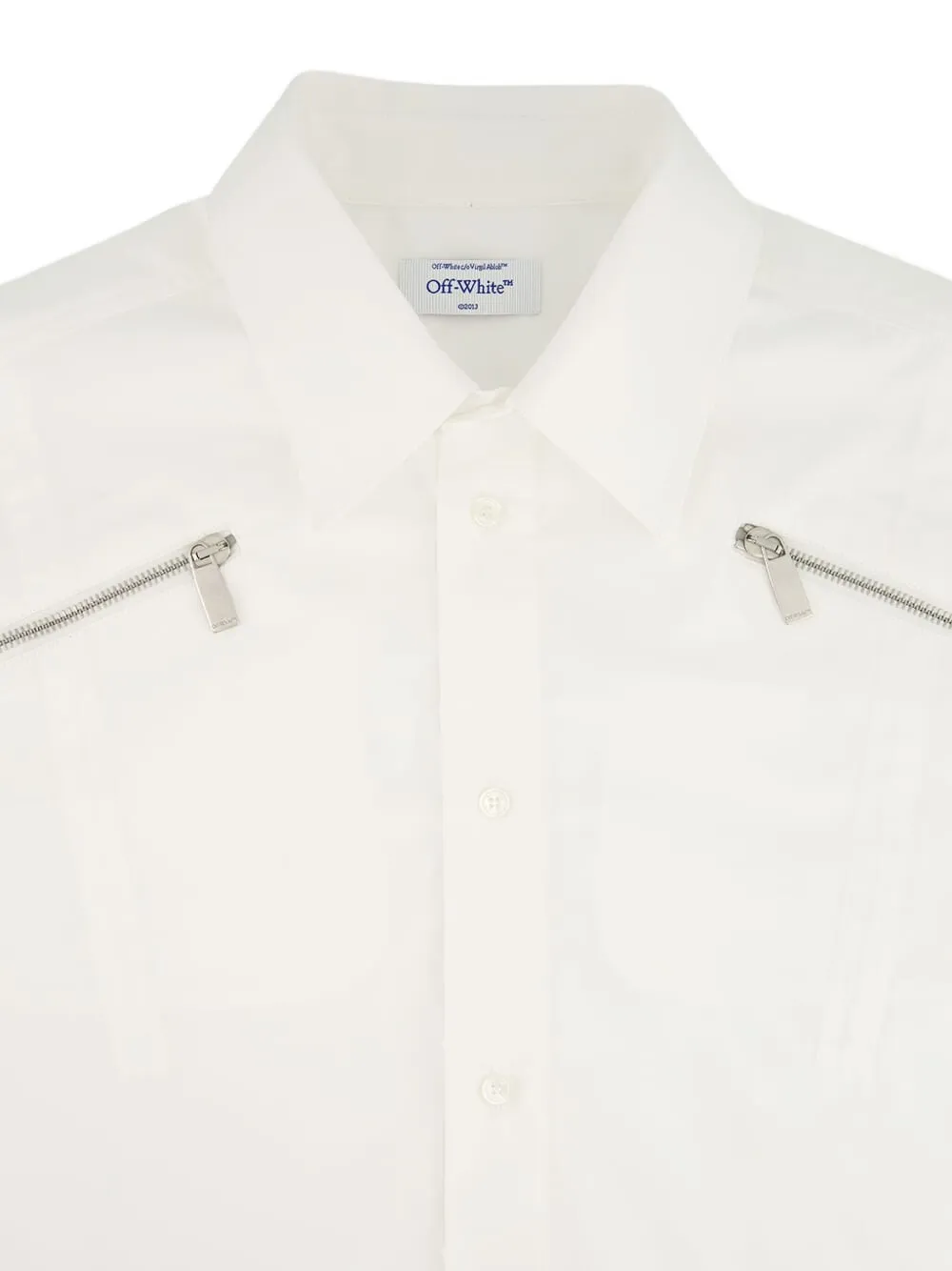 Off-White Overhemd met rits aan de zijkant Wit