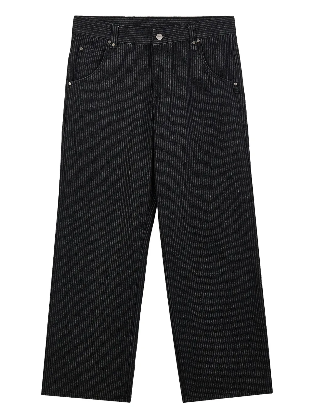 Protémoa pinstripe wide-leg jeans - ブラック Protémoa pinstripe wide-leg jeans - ブラック