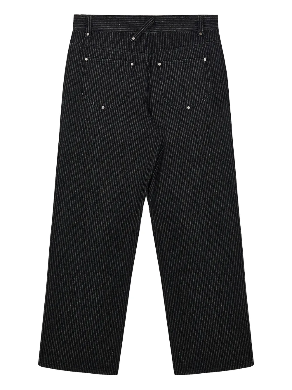 Protémoa Jeans met wijde pijpen en krijtstreep Zwart