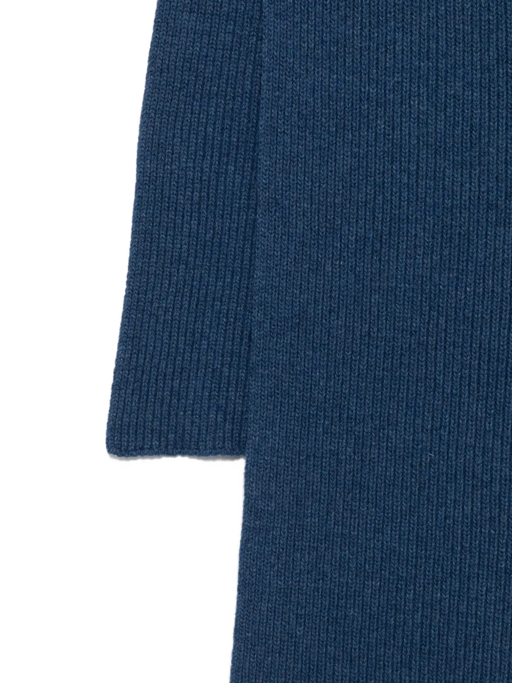 Paul & Shark Ribbed-knit Scarf In Blue