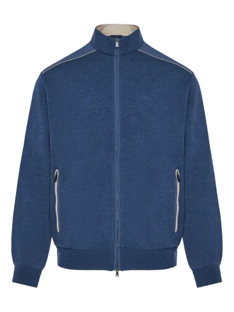 Paul & Shark zip-fastening contrast-panel sweater