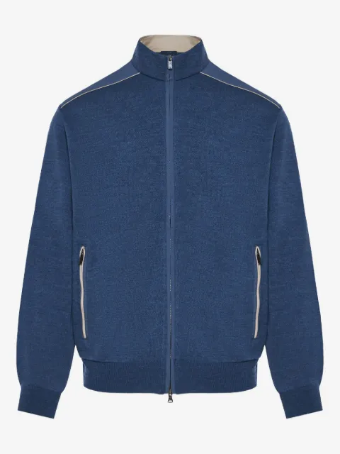 Paul & Shark zip-fastening contrast-panel sweater