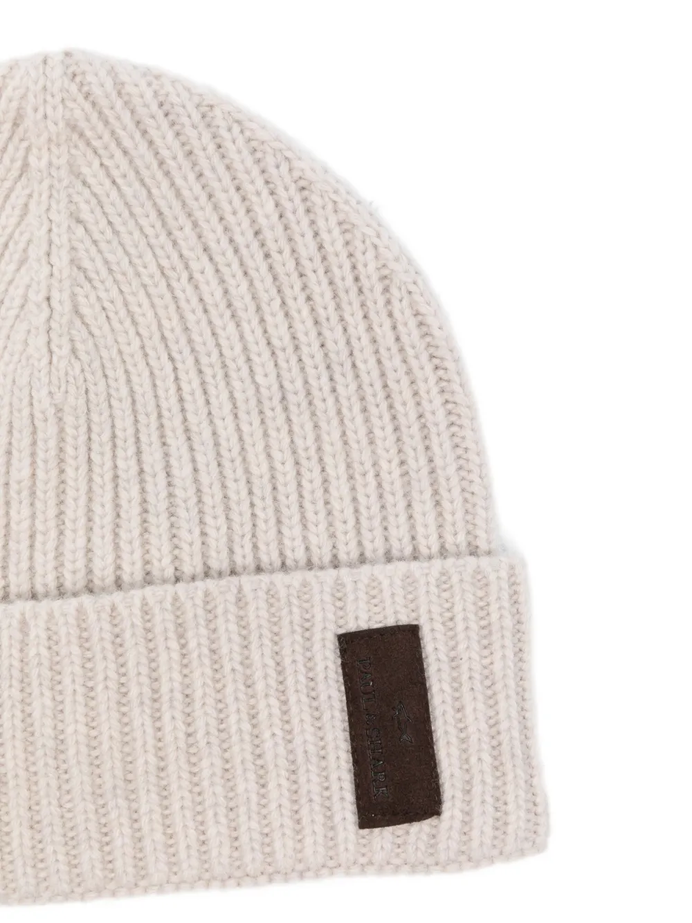 Paul & Shark Ribbed-knit Beanie In White