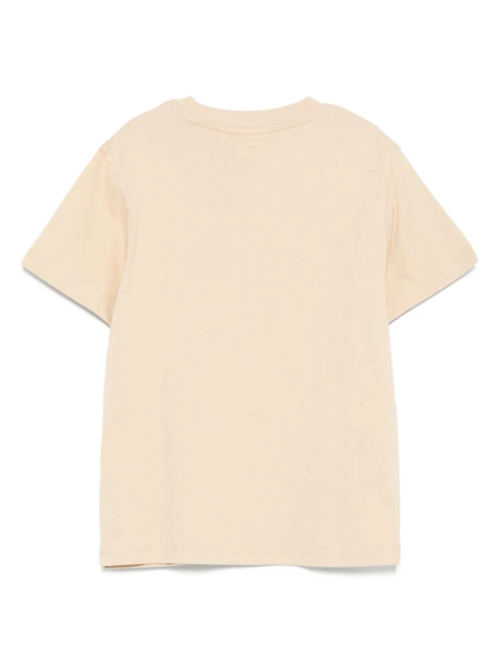 HUGO KIDS box-logo cotton T-shirt Beige