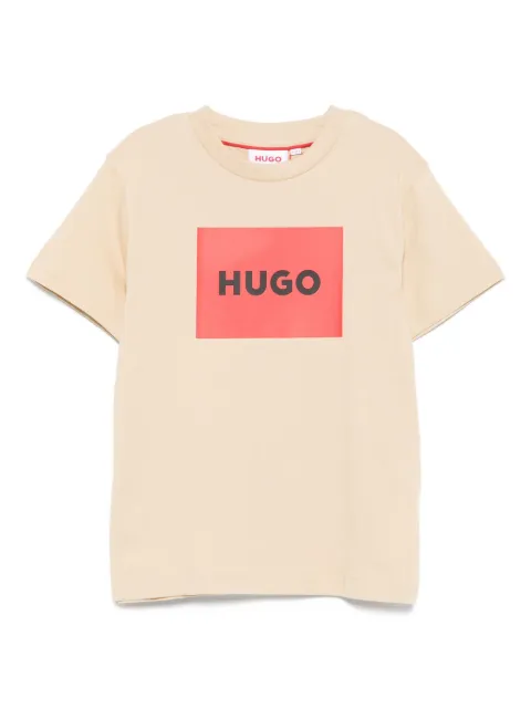 HUGO KIDS box-logo cotton T-shirt