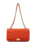 CHANEL Pre-Owned 2006-2008 Reissue 2.55 Quilted Jersey Coco Croc Double Flap 225 shoulder bag - Orange