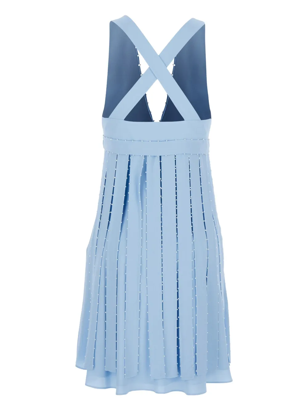 Giovanni Bedin cross-back pleated midi dress - Blauw