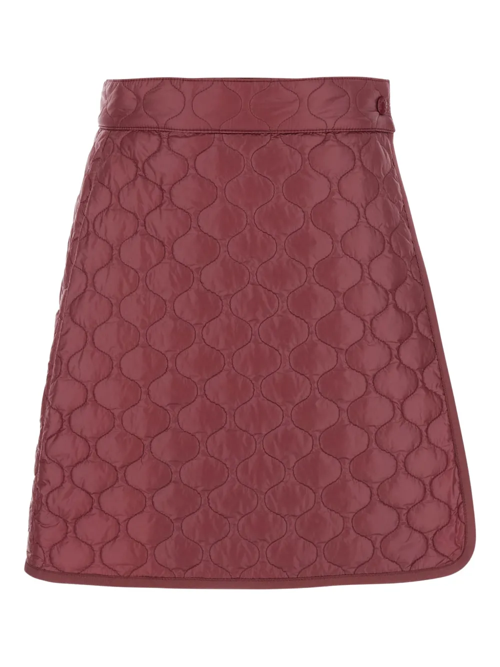 Moncler quilted rubberized-logo mini skirt - Rood