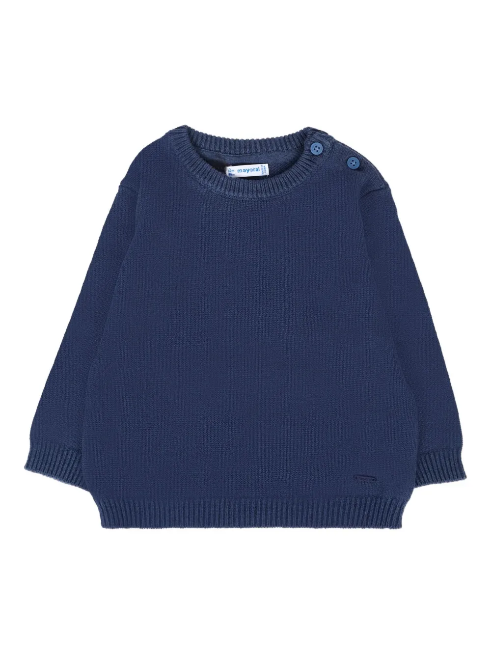 Mayoral button-detail cotton sweater BLUE
