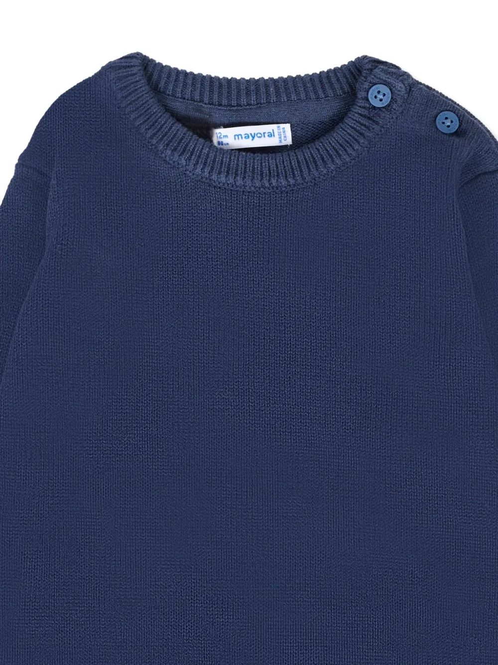 Mayoral button-detail cotton sweater BLUE