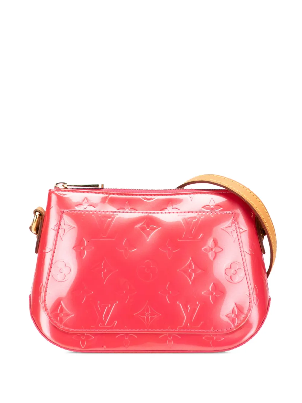 Pre-owned Louis Vuitton 2006 Monogram Vernis Minna Street Crossbody Bag In Pink