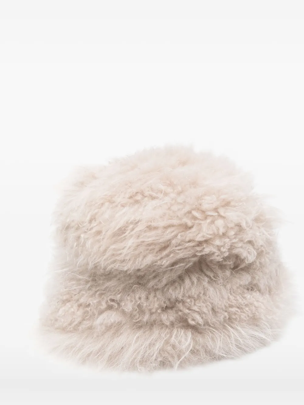 Simonetta Ravizza Sheepskin Fluffy Hat In Neutral