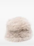 Simonetta Ravizza sheepskin fluffy hat - Neutrals