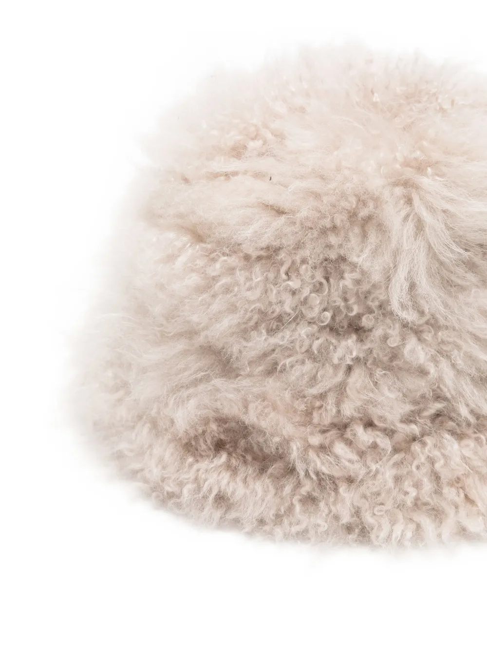 Simonetta Ravizza Sheepskin Fluffy Hat In Neutral
