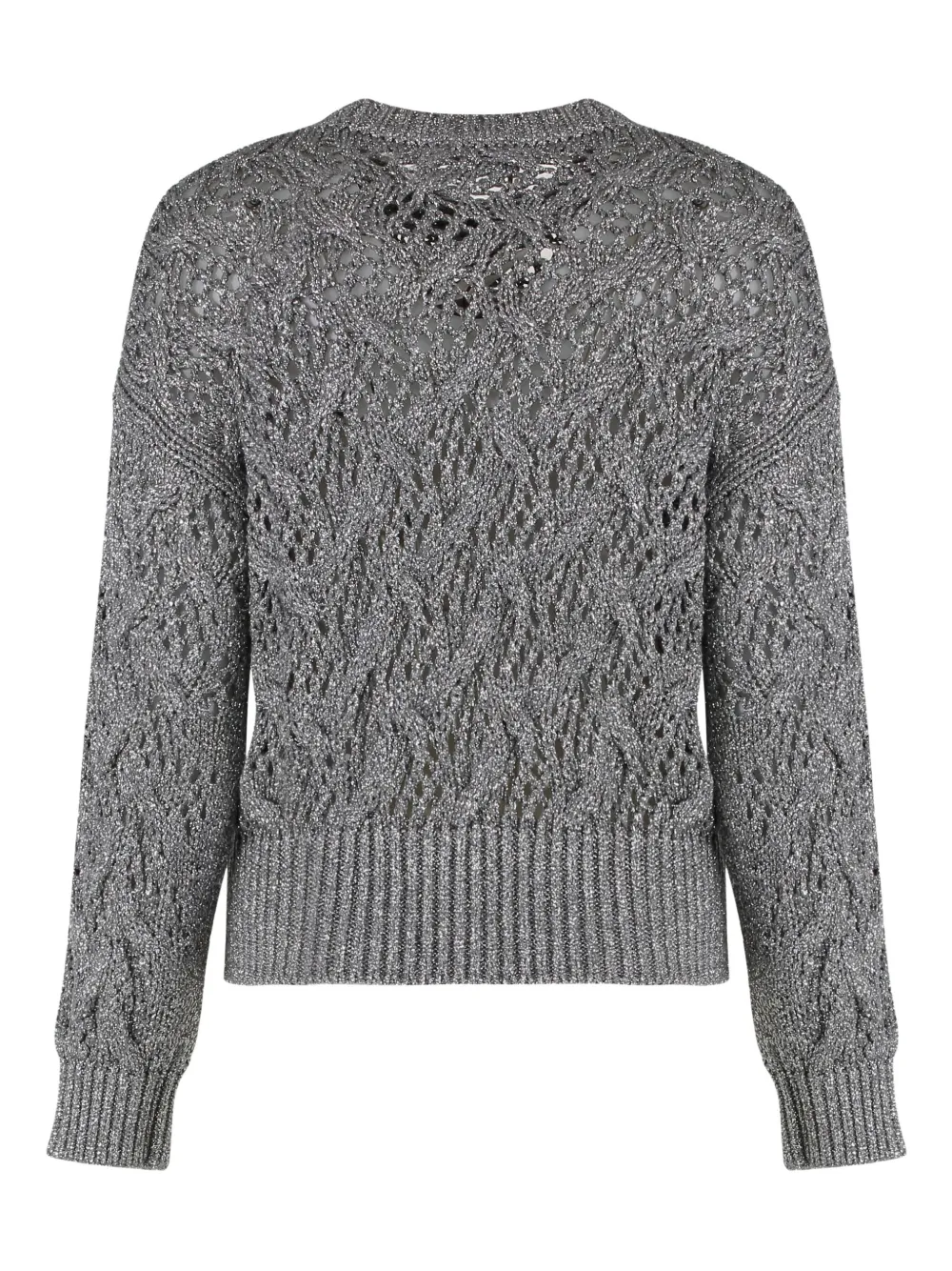 Max Mara Pilade lurex knit sweater Grijs