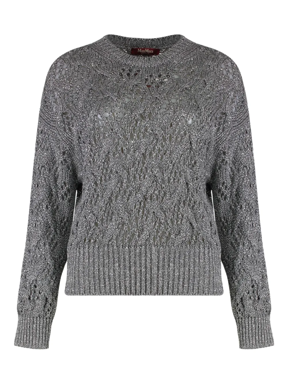 Max Mara Pilade lurex knit sweater Grijs