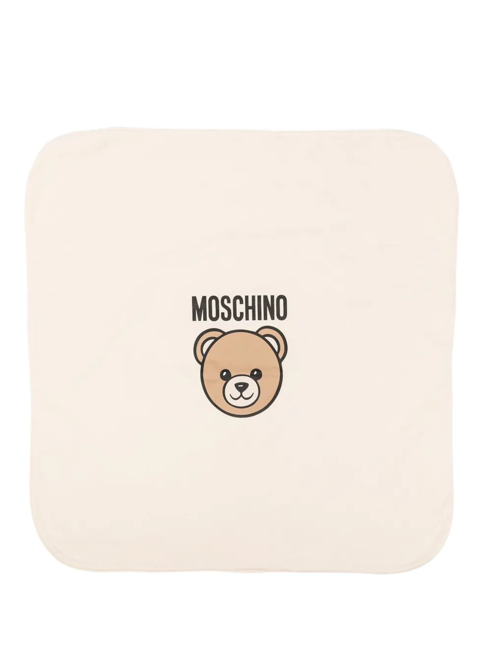 Moschino Kids Deken met teddybeerprint Beige