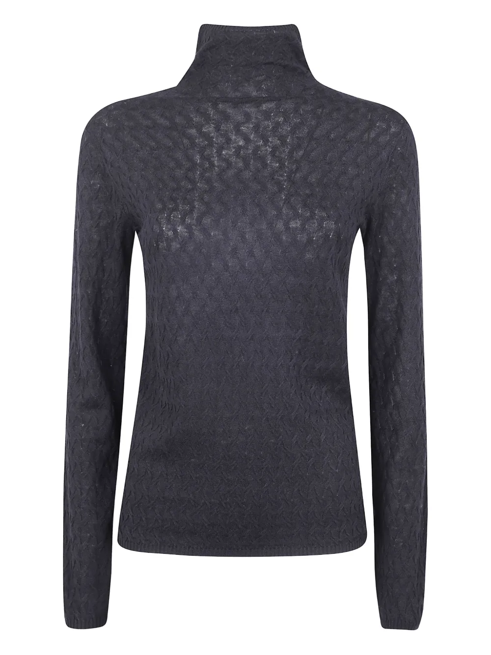 Seventy turtleneck patterned-knit sweater | Black | Image 1