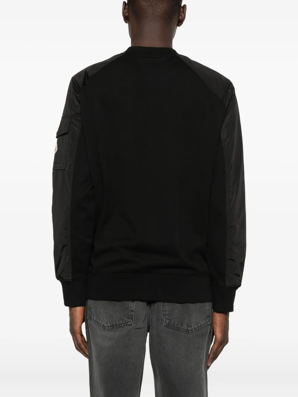 Moncler panelled pocketed sweatshirt Zwart