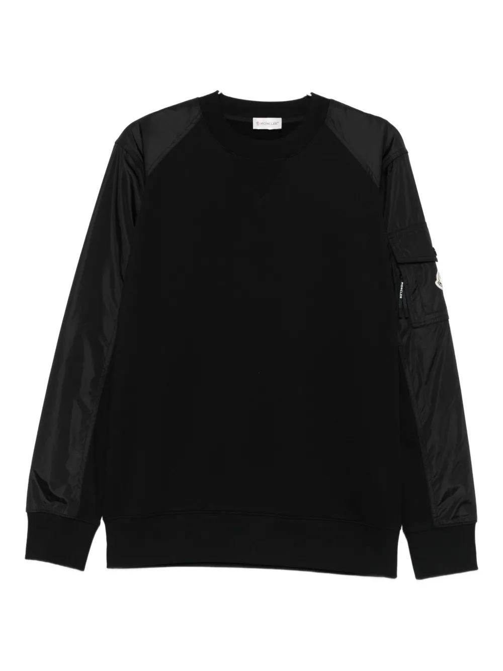 Moncler panelled pocketed sweatshirt Zwart