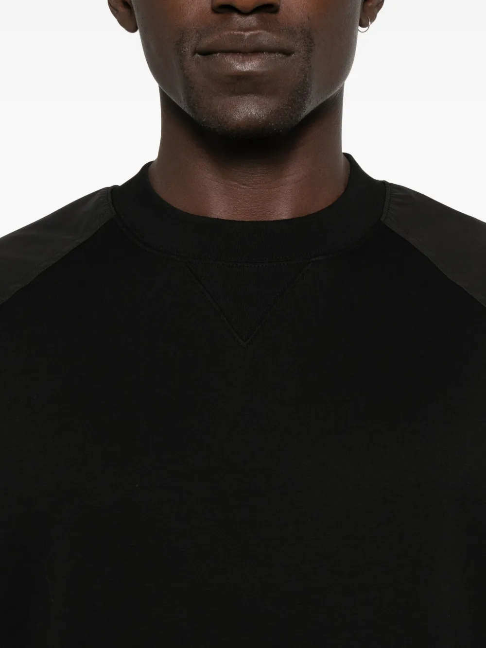 Moncler panelled pocketed sweatshirt Zwart