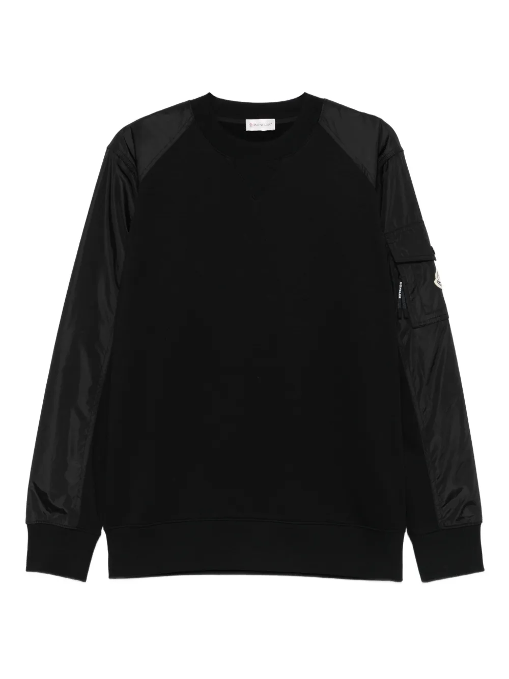 Moncler panelled pocketed sweatshirt – Black Moncler panelled pocketed sweatshirt – Black