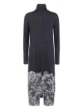 PierAntonioGaspari printed turtleneck dress - Black