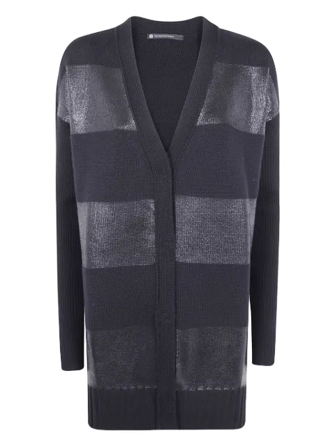 PierAntonioGaspari metallic-effect striped wool cardigan