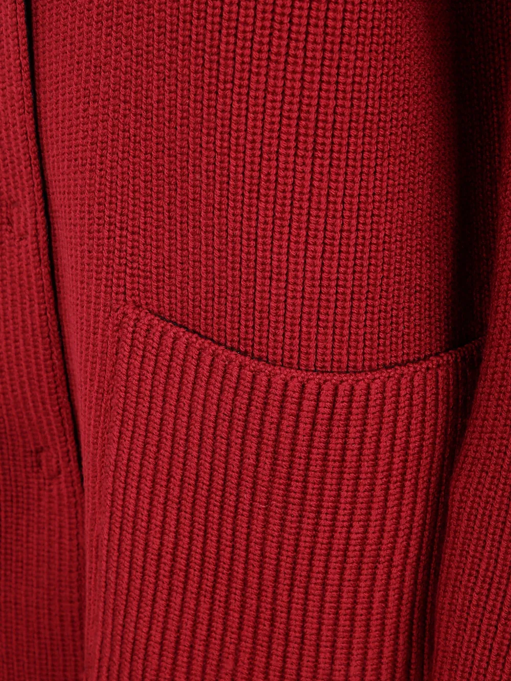 Pierantonio Gaspari Ribbed Wool Long Cardigan In Red
