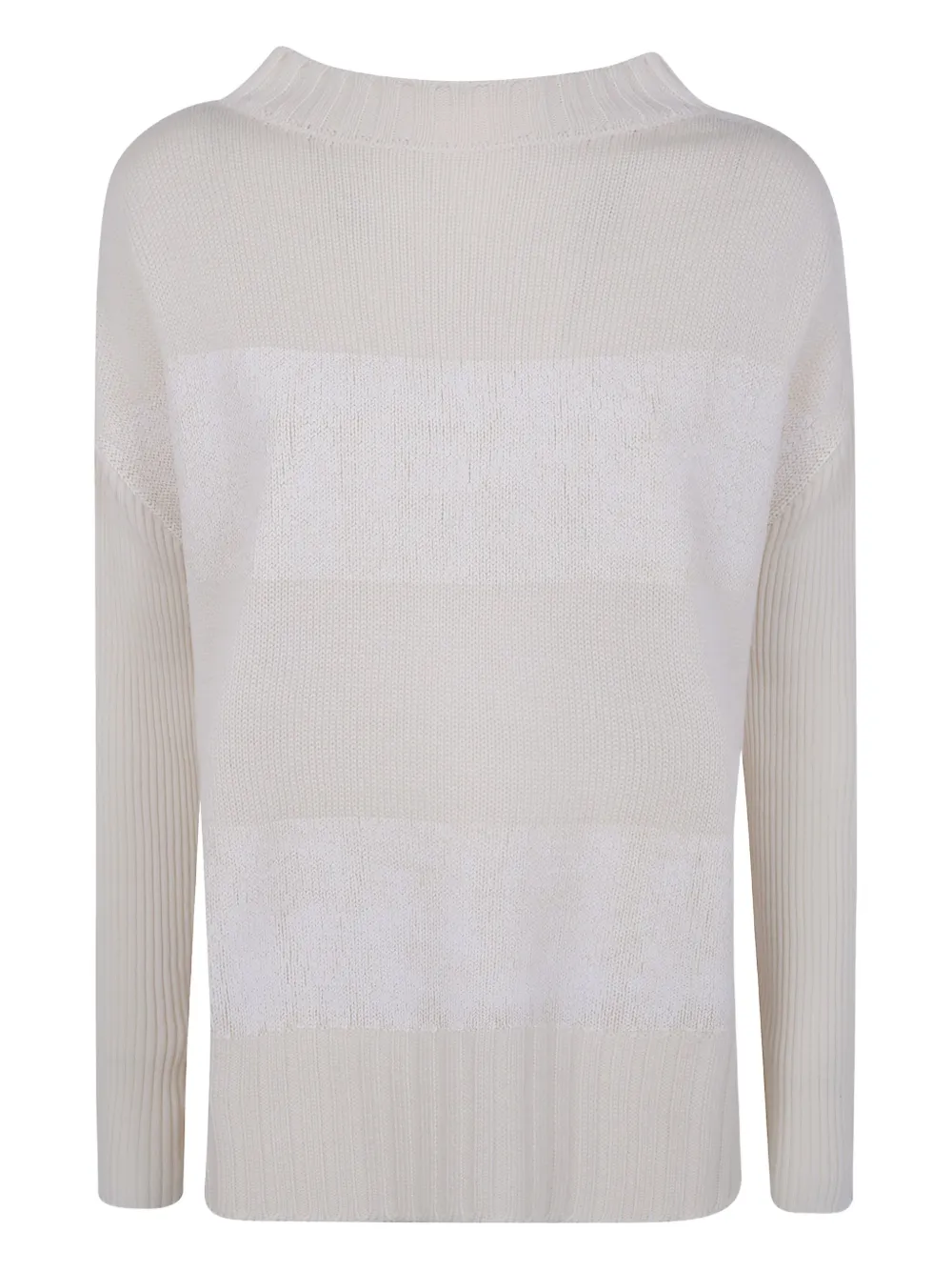 PierAntonioGaspari ribbed wool horizontal-stripes sweater | White | Image 1