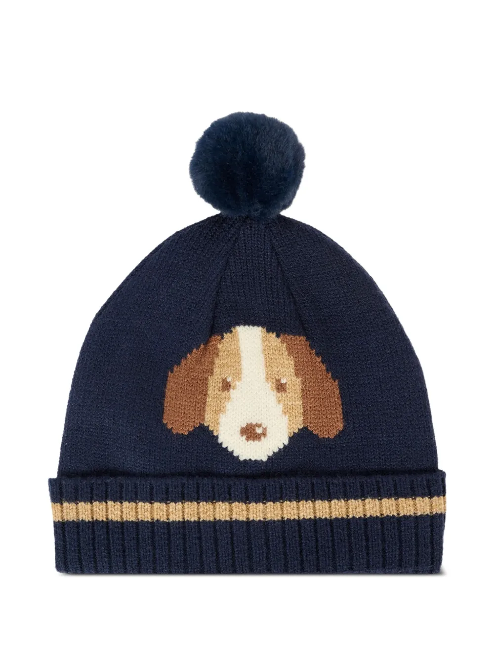 Mayoral Gebreide mutsset met hondenpatroon Blauw